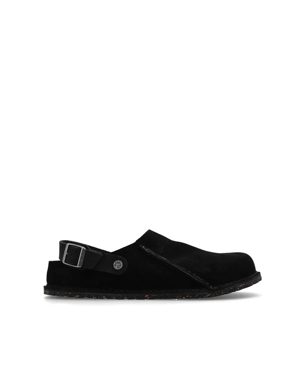 Birkenstock Black Suede Slippers 'Lutry Premium' for men