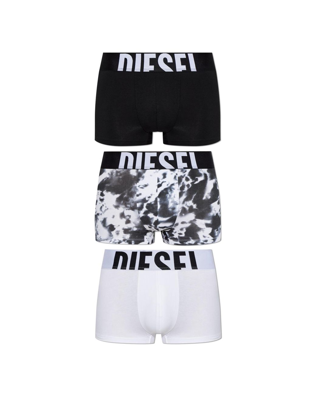 DIESEL Black Three-Pack Of Boxer Briefs 'Umbx-Damienthreepack' for men