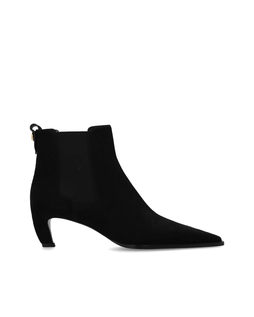 Tory Burch Black 'Romy' Suede Heeled Ankle Boots