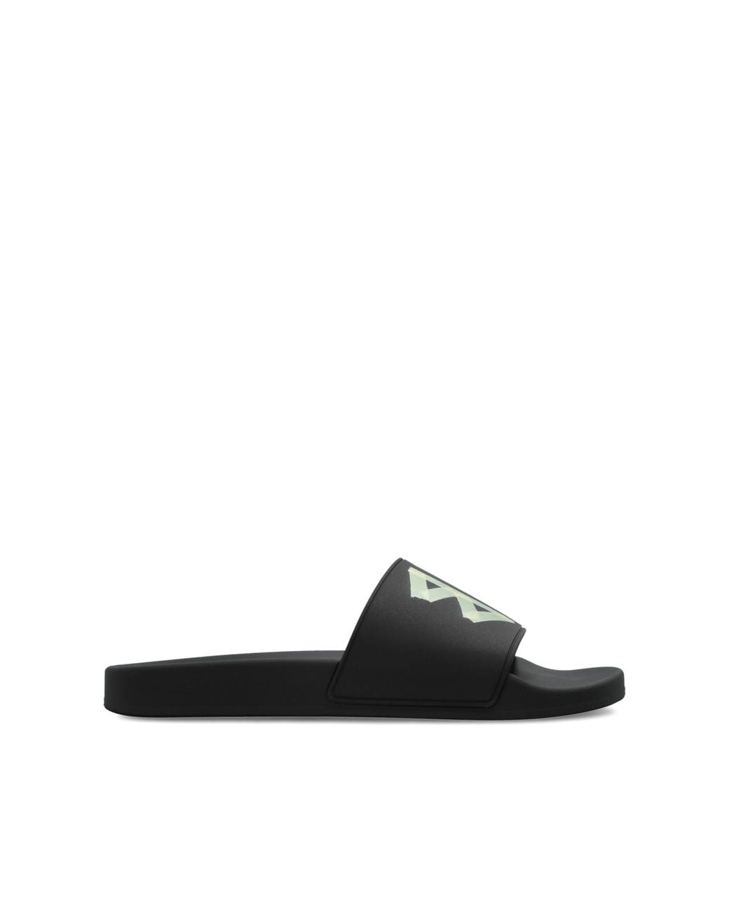 Balenciaga Blue Slides With Logo for men