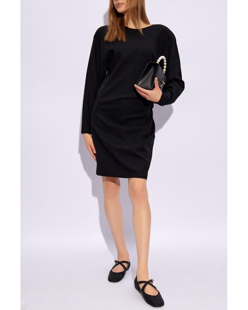 Aeron Black 'Rosamund' Draped Dress