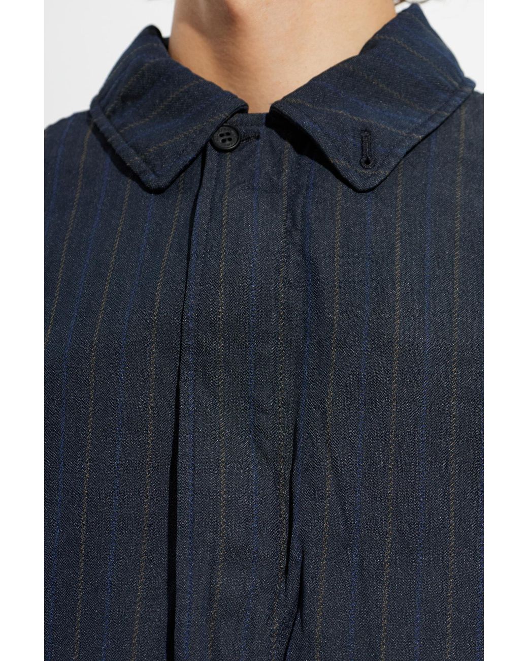 Comme des Garçons Blue Pinstripe Pattern Jacket for men