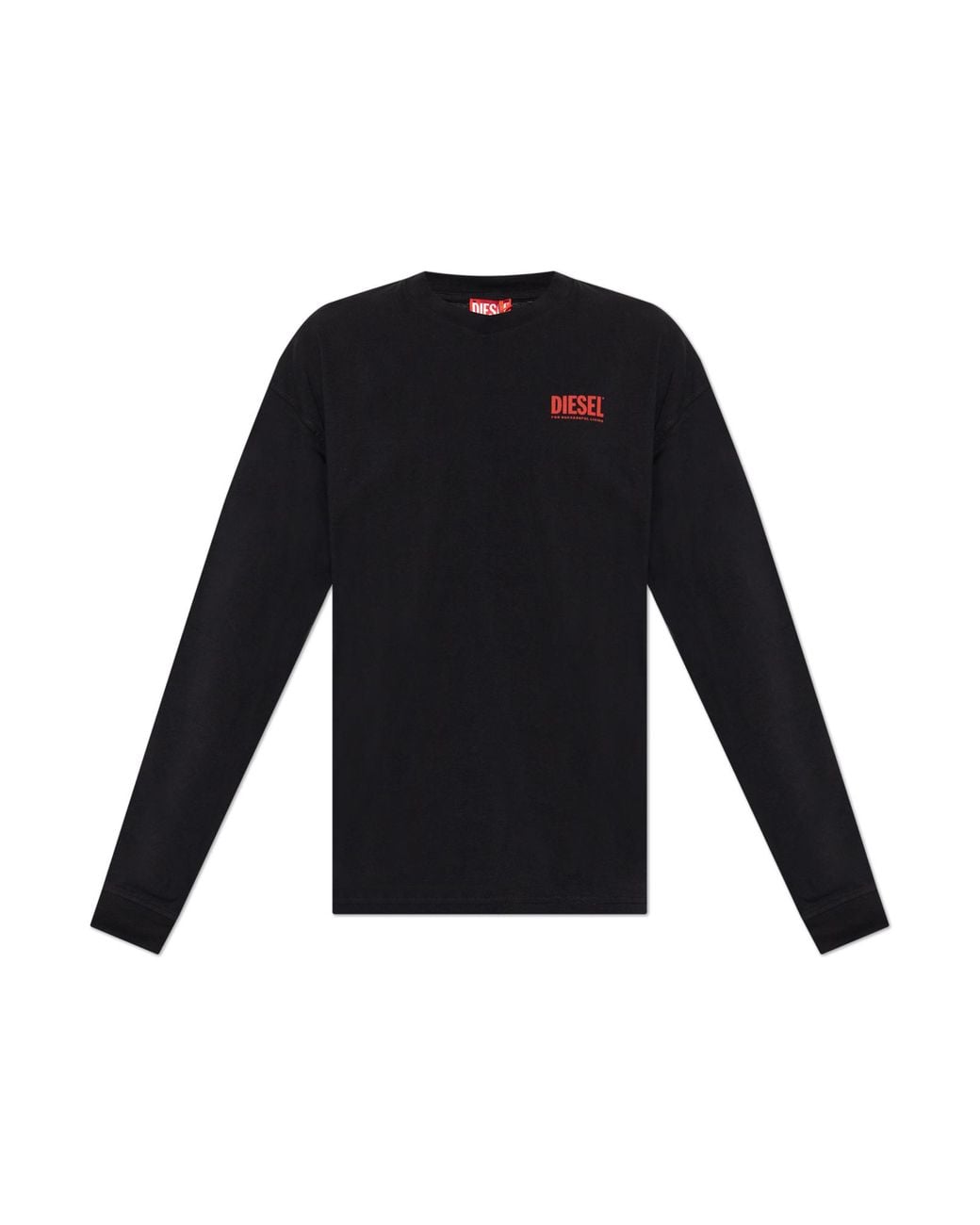 DIESEL Black T-Shirt 'T-Boxt-Ls-Bisk' for men