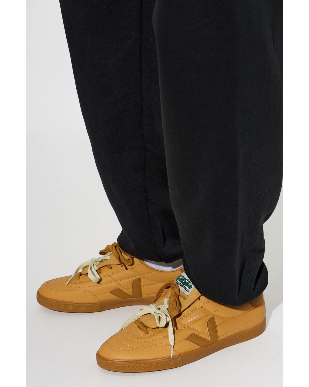 Veja Brown Leather Low-Top Sneakers for men