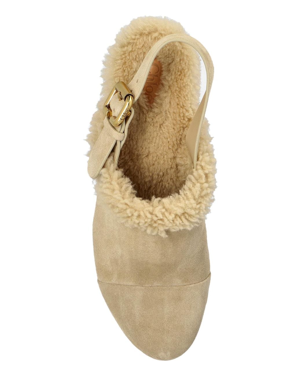 Chloé Natural Heeled Clogs 'Jeannette'