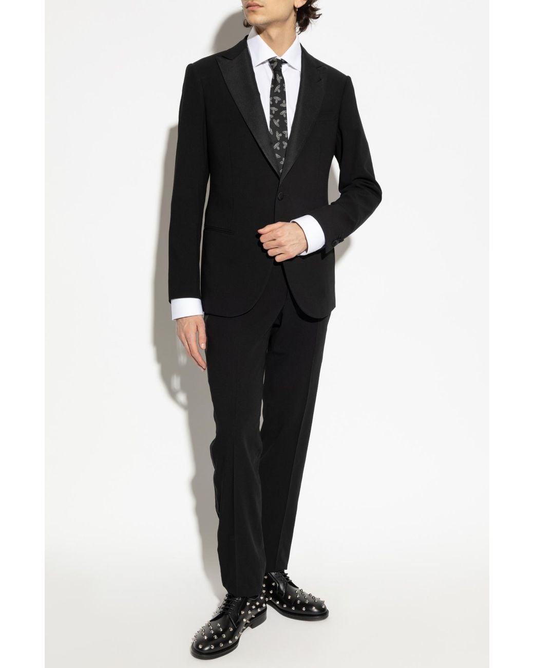 Giorgio Armani Black Wool Suit for men