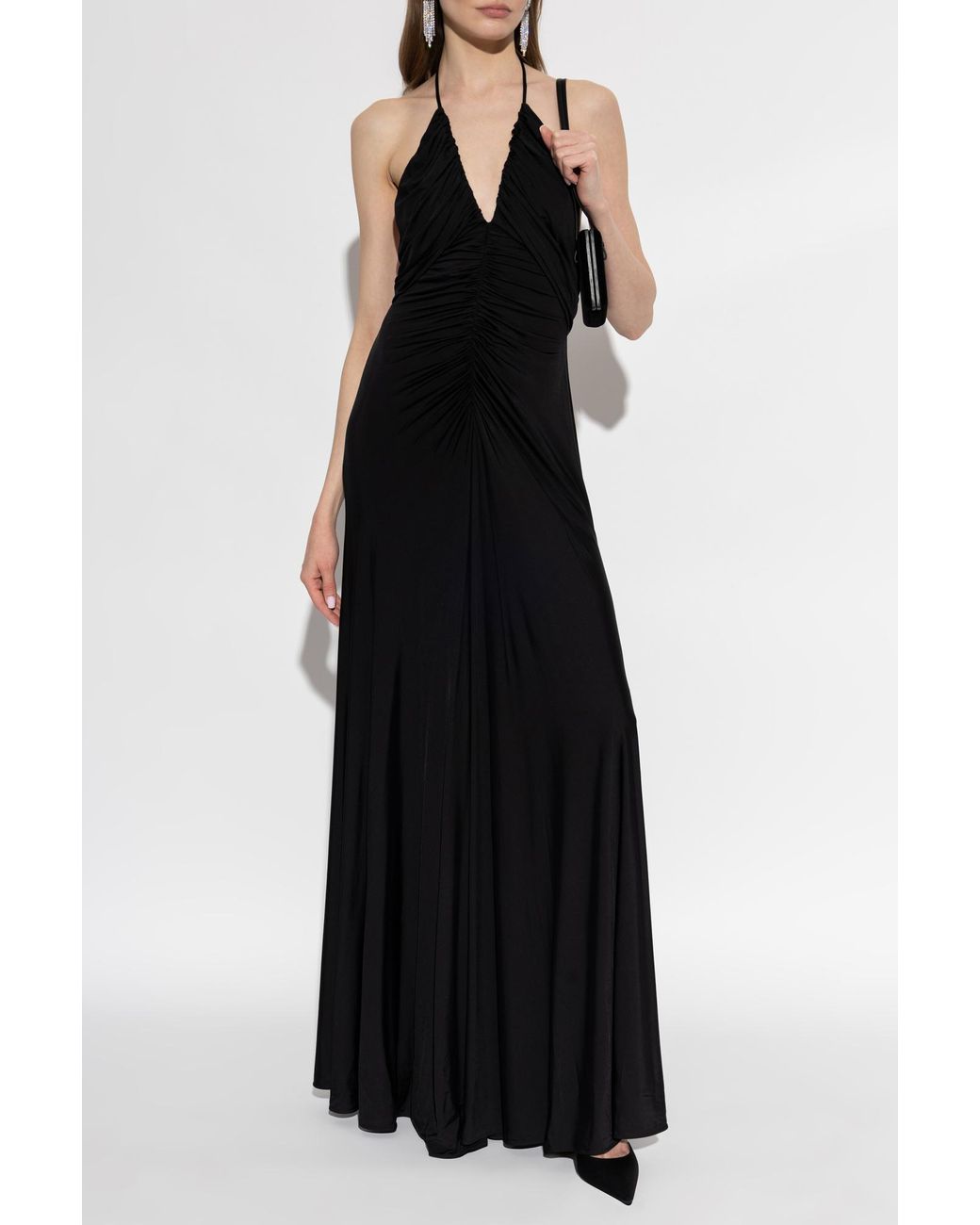 Self-Portrait Black Draped Dress
