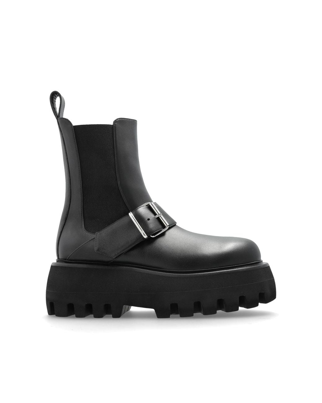 McQueen Black "Sofa" Platform Ankle Boots