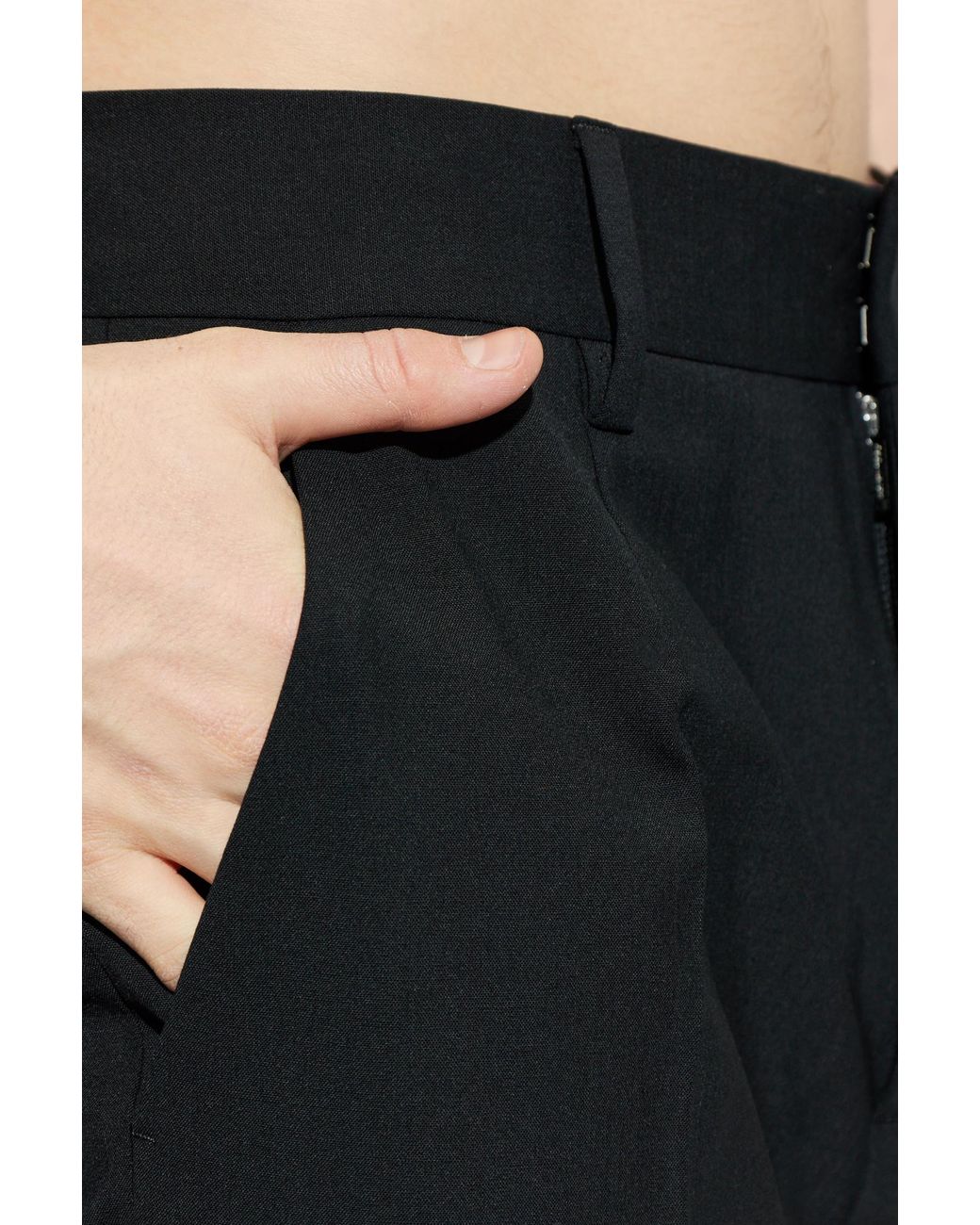 DSquared² Black Wool Trousers for men