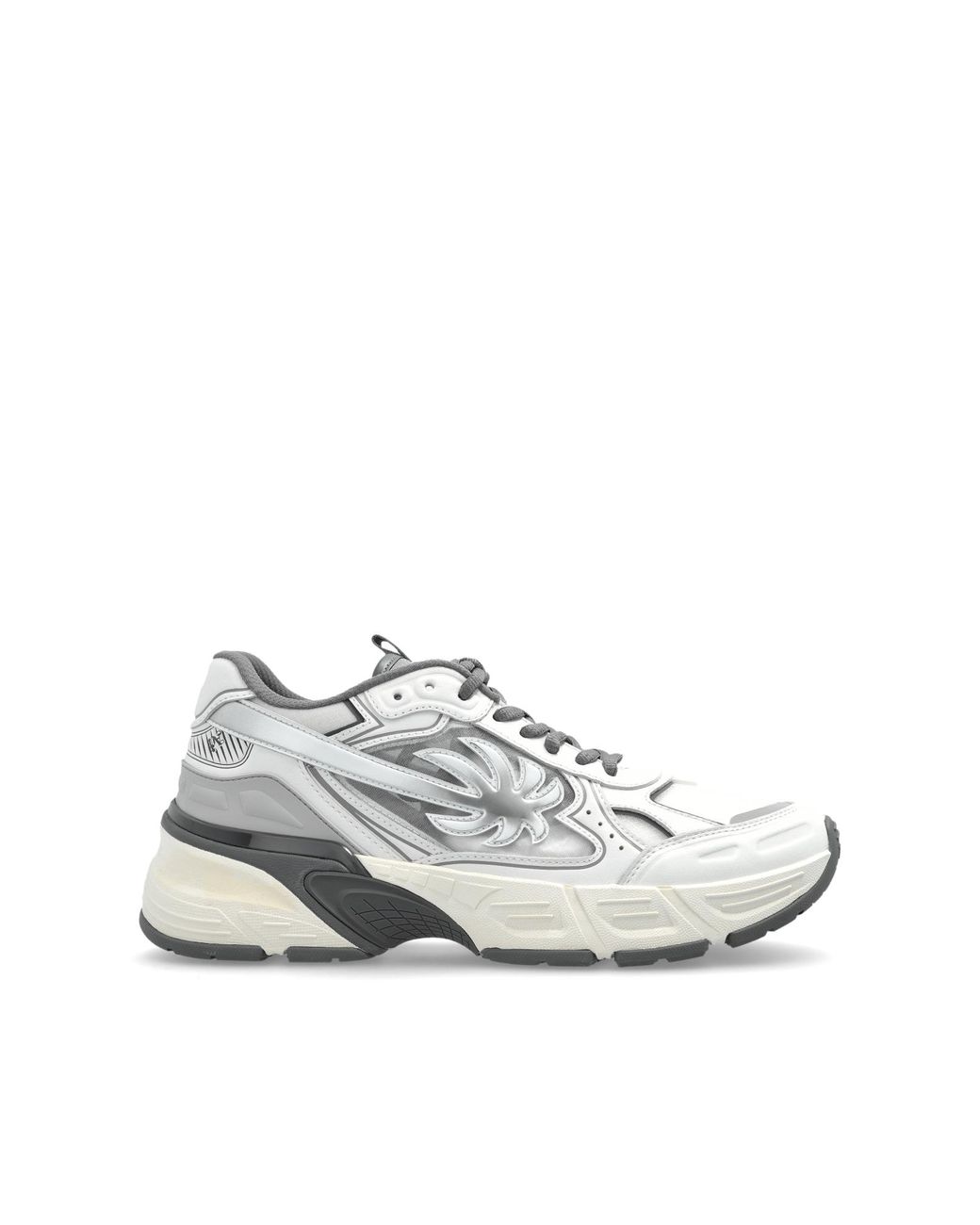 Palm Angels 関税込 PA 4 スニーカー PA 4 LEATHER SNEAKERS in GREY - WHITE for Men | Palm Angels®
