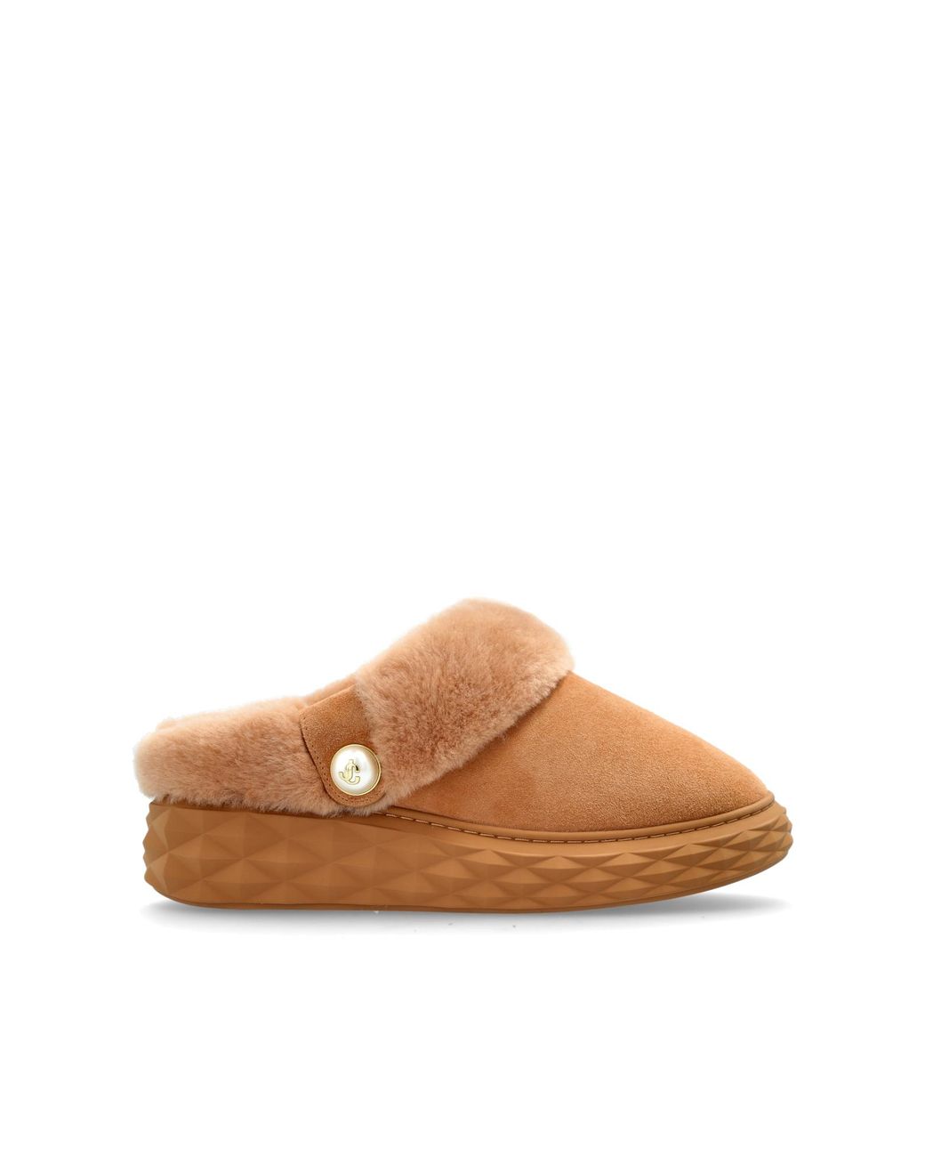 Jimmy Choo Brown Platform Slides "Diamond Maxi"