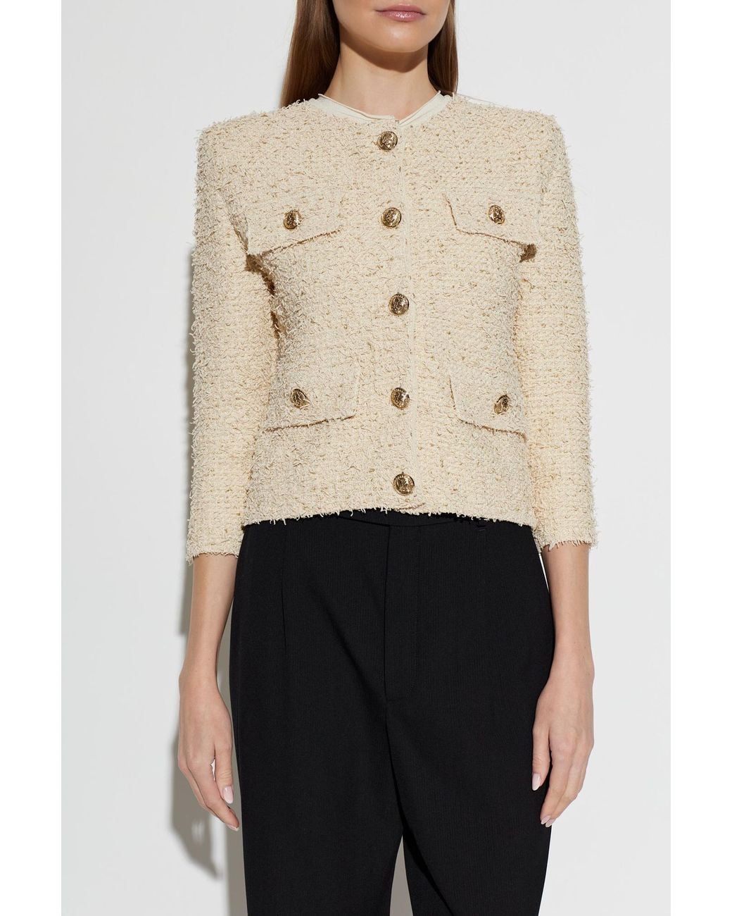 Balmain Natural Jacket With Lurex Thread