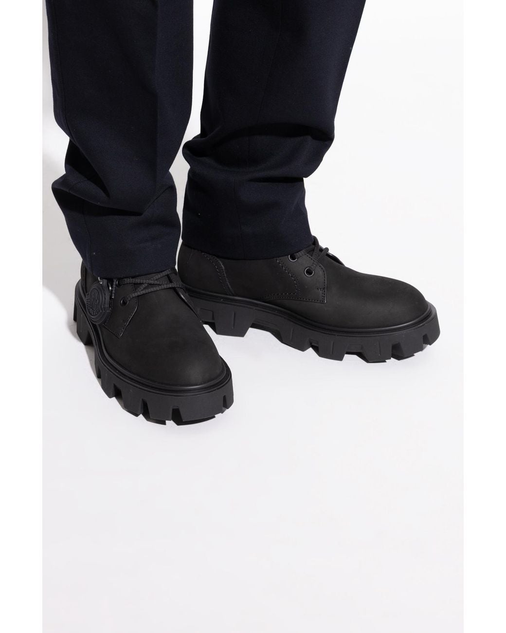 Moncler Black Ankle Boots "Peak City" for men