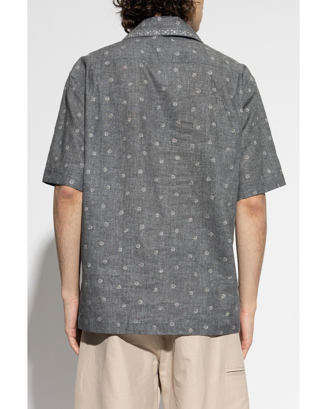 Eleventy Gray Short-Sleeve Shirt for men
