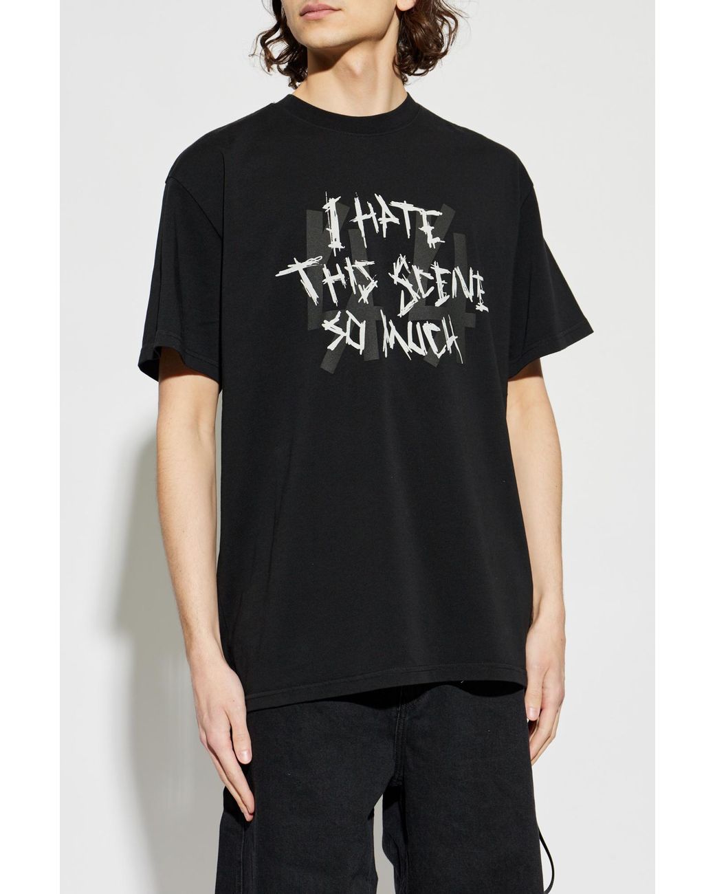 44 Label Group Black T-Shirt With Print for men