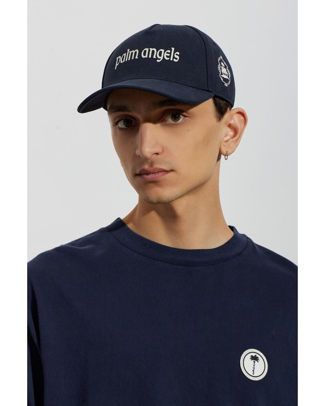 Palm Angels Blue Baseball Cap for men