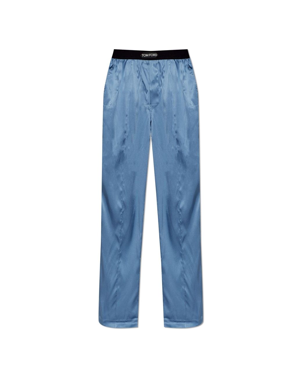 Tom Ford Blue Silk Pajama Bottoms for men