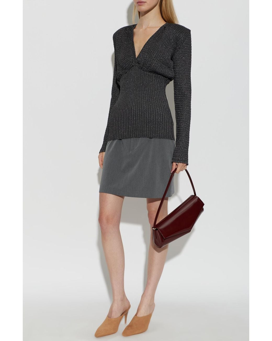 Akep Black Top With Lurex Thread