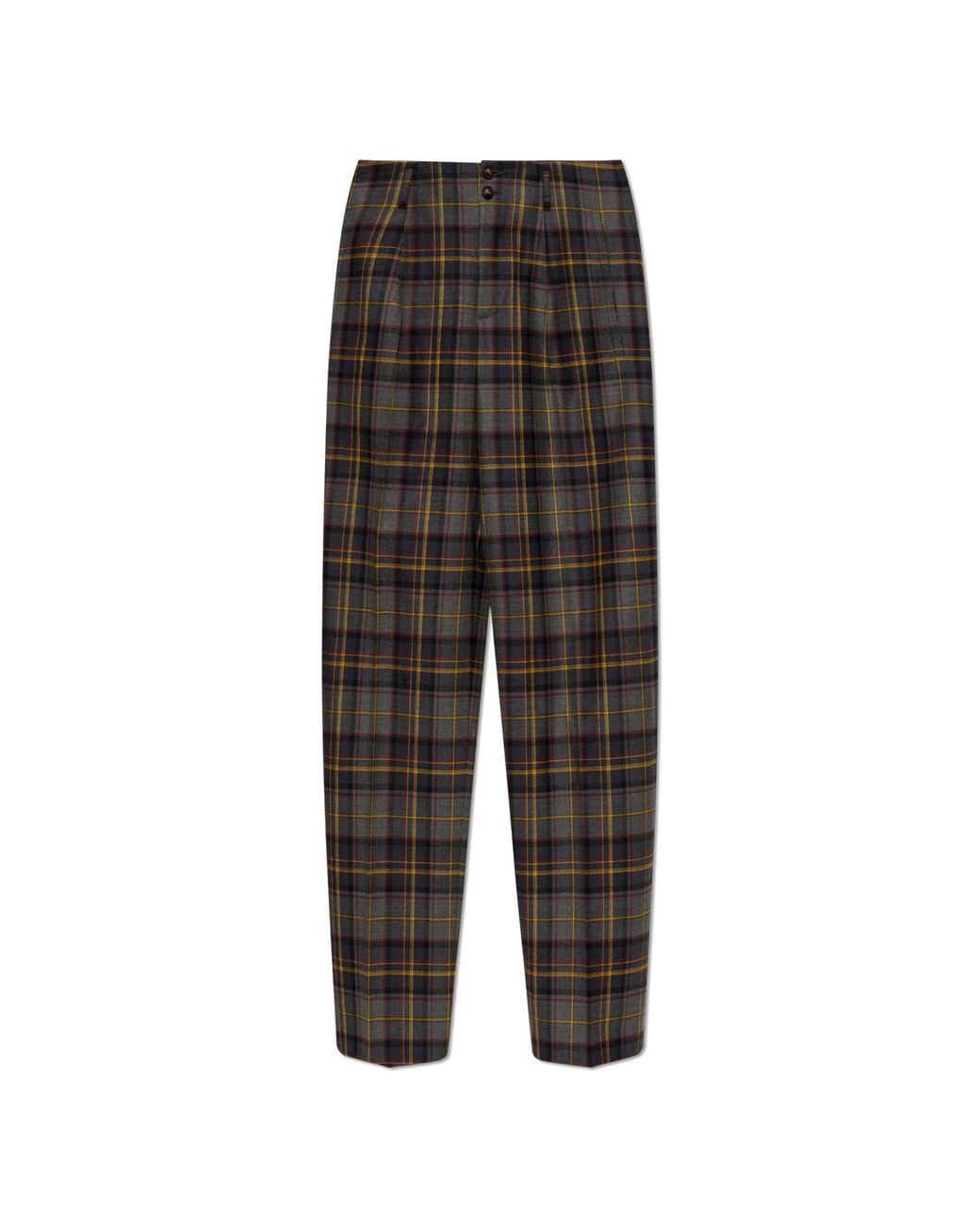 Etro Black Wool Pleated Trousers