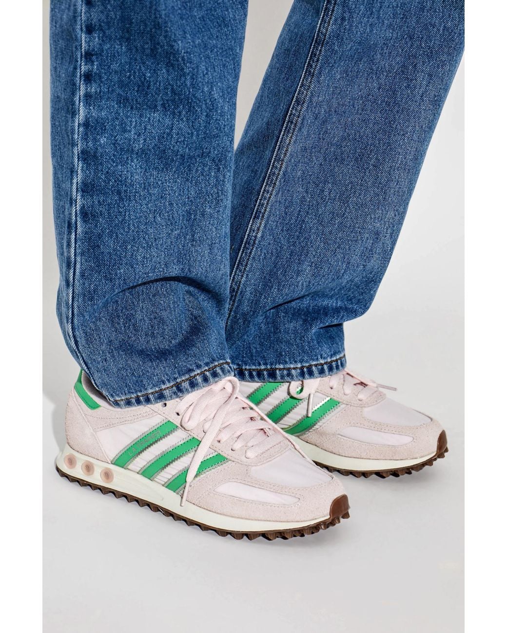 Adidas Originals Green Sports Shoes 'La Trainer Og'