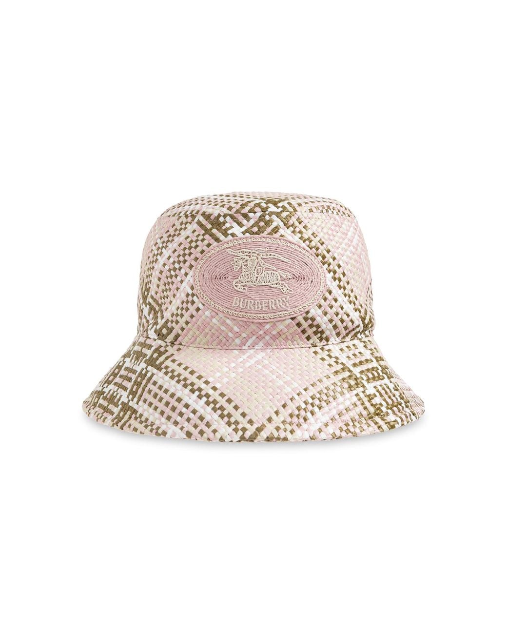 Burberry Natural Hat With Logo for men