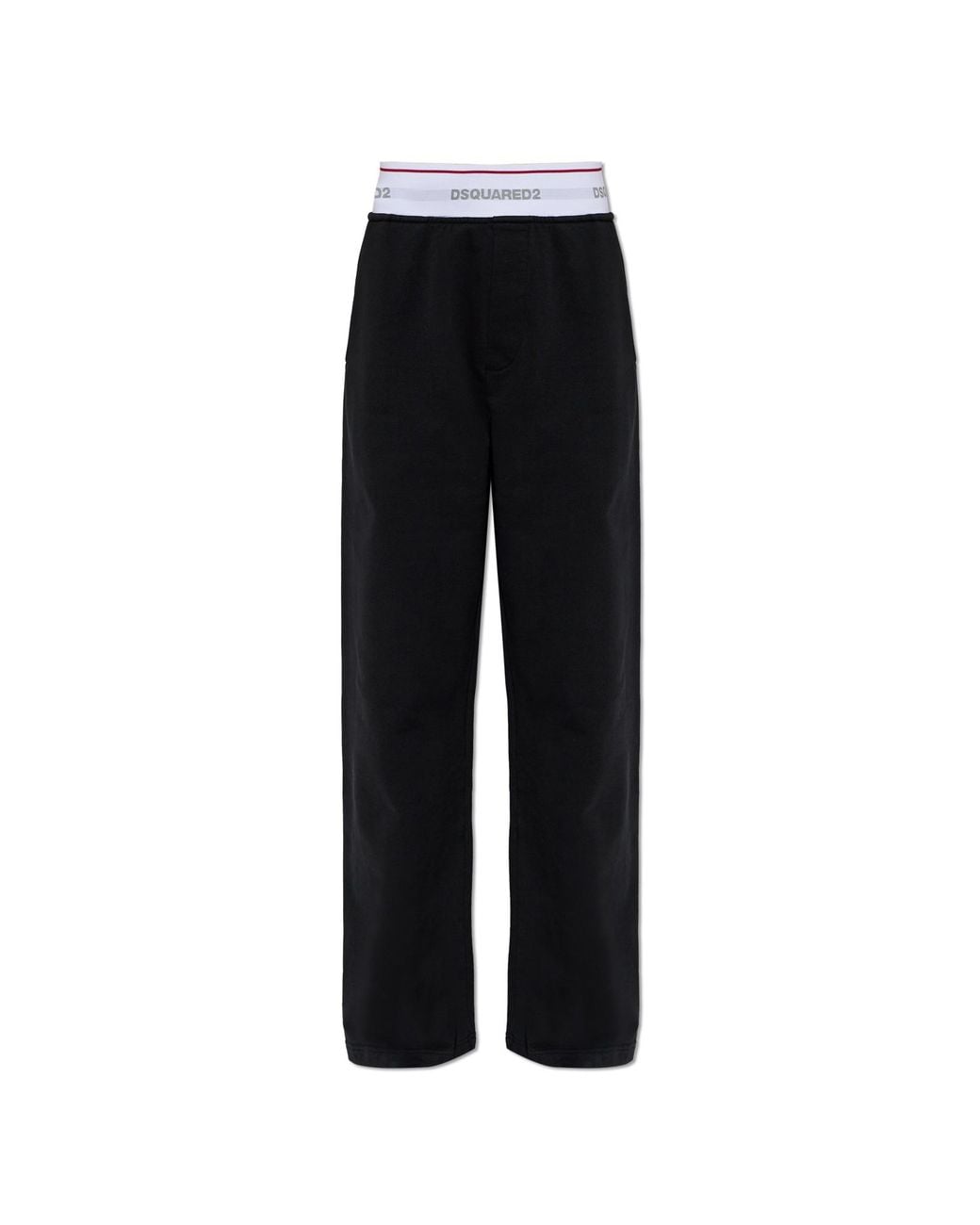 DSquared² Black Wide-Leg Sweatpants