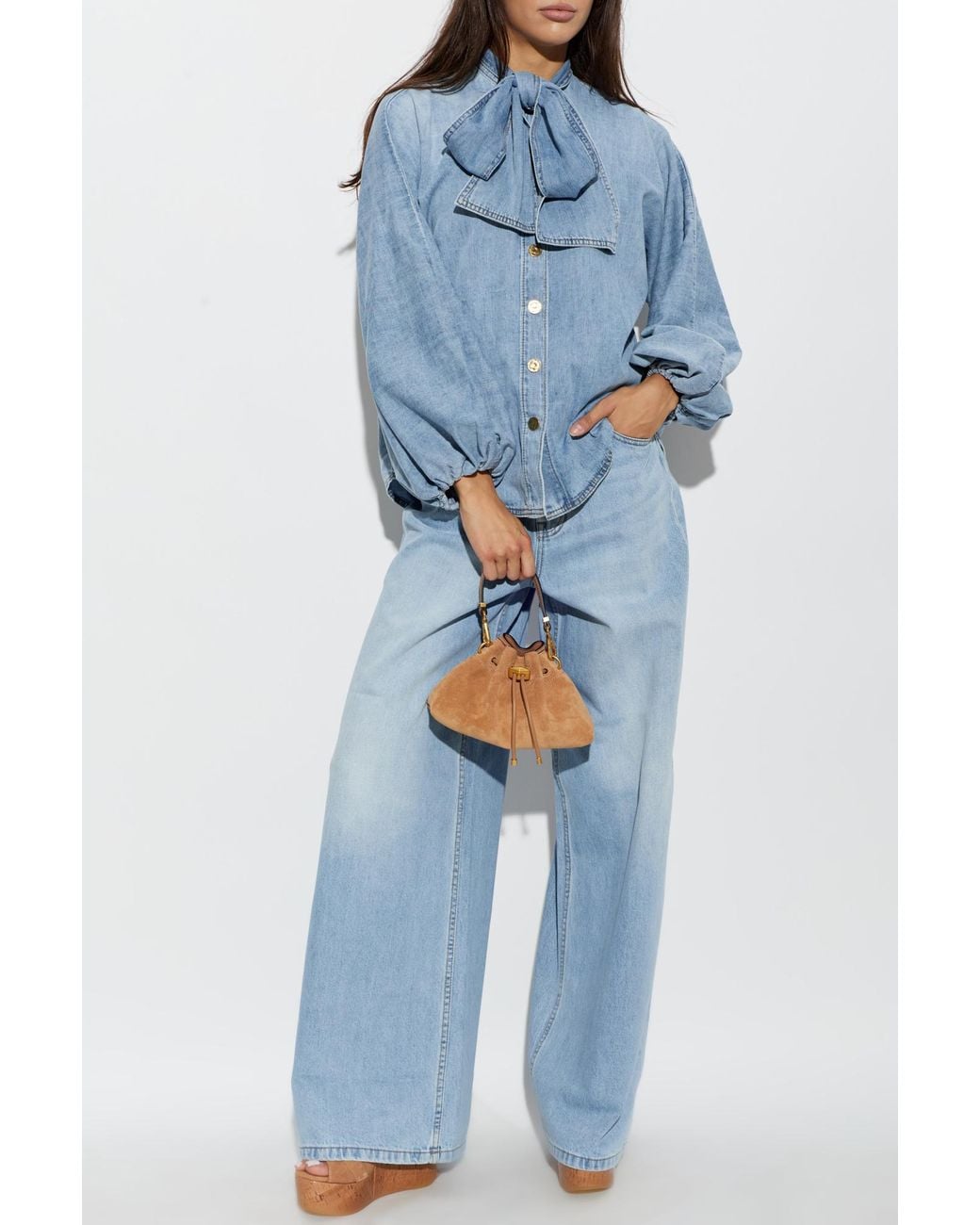 Zimmermann Blue Wide-Leg Jeans