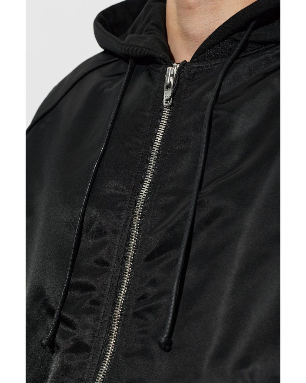 Juun.J Black Padded Jacket With Detachable Hood for men