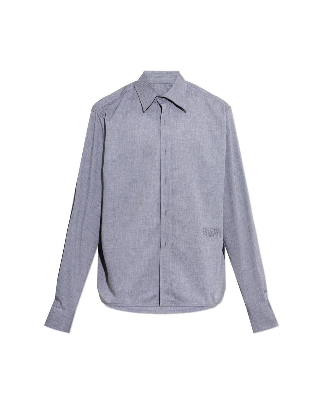 MM6 by Maison Margiela Blue Shirt With Embroidered Logo for men