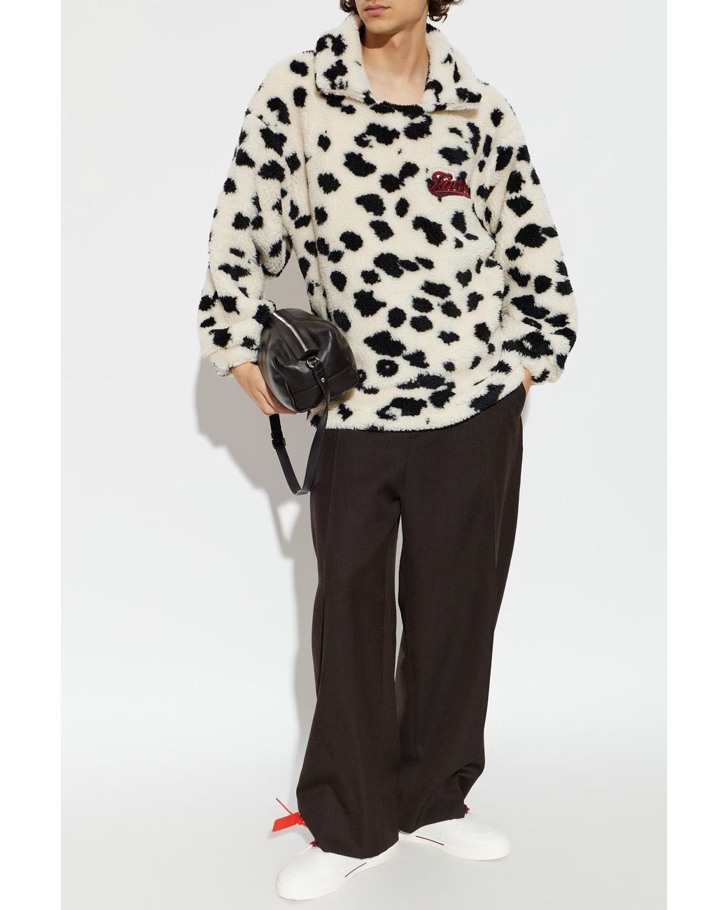 PDF Natural Fleece Sweatshirt With Collar for men