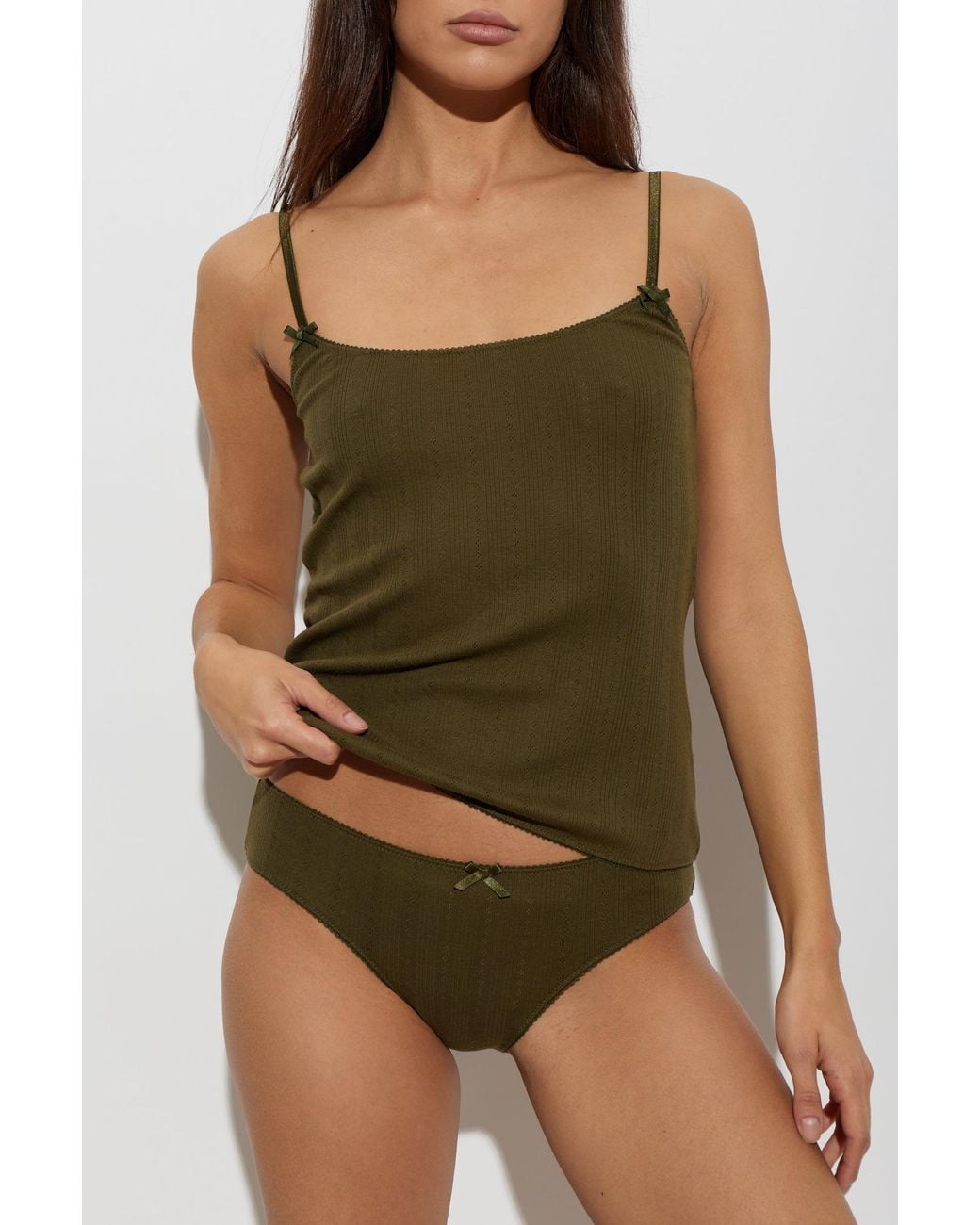 MM6 by Maison Margiela Green Lingerie Top