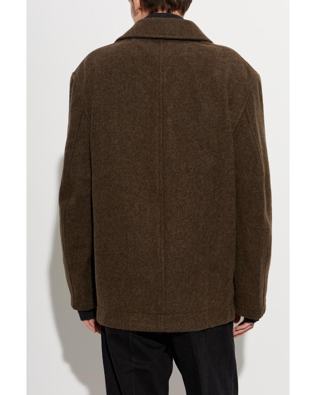 Lemaire Black Wool Jacket for men
