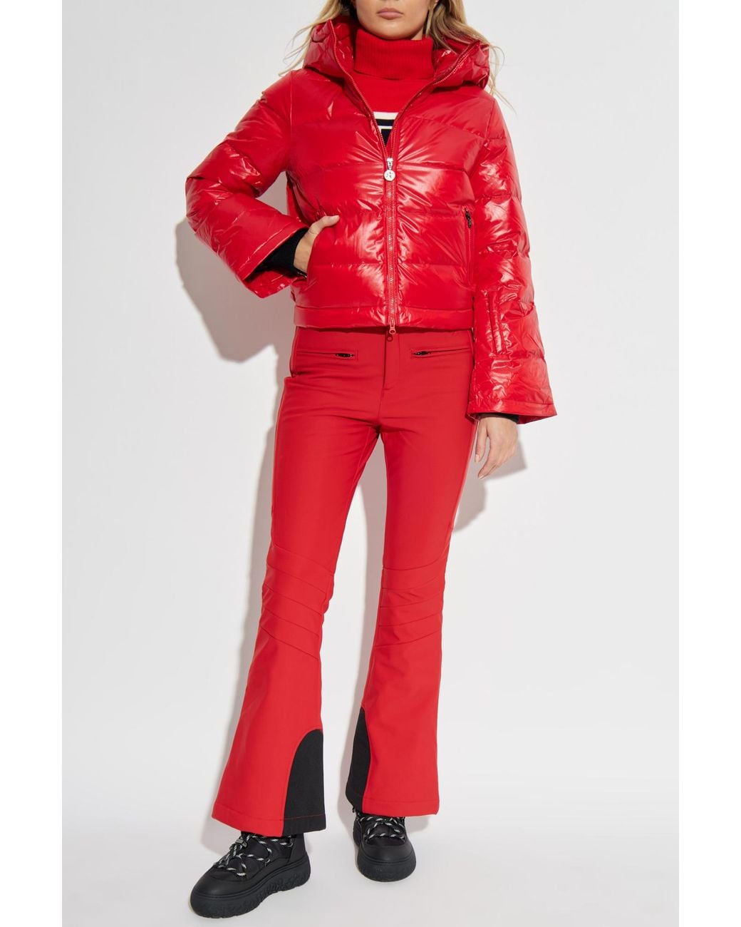 Perfect Moment Red "Polar Flare" Down Ski Jacket