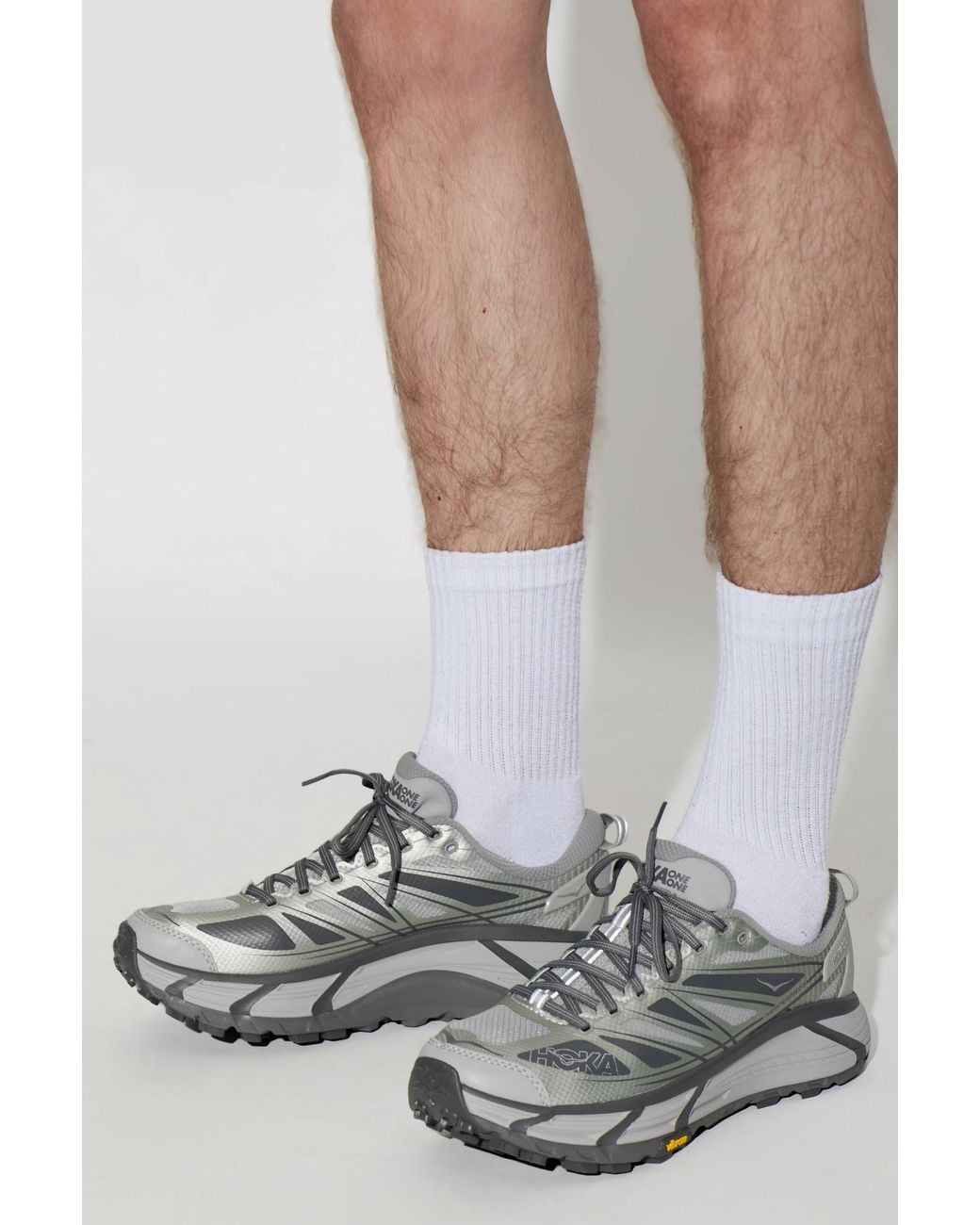 Hoka One One Gray 'Mafate Speed 2' Sports Shoes for men