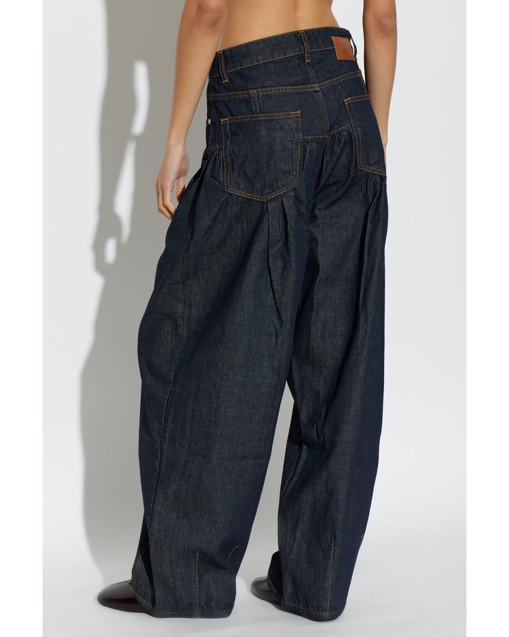 Ganni Blue Loose-Fit High-Rise Jeans