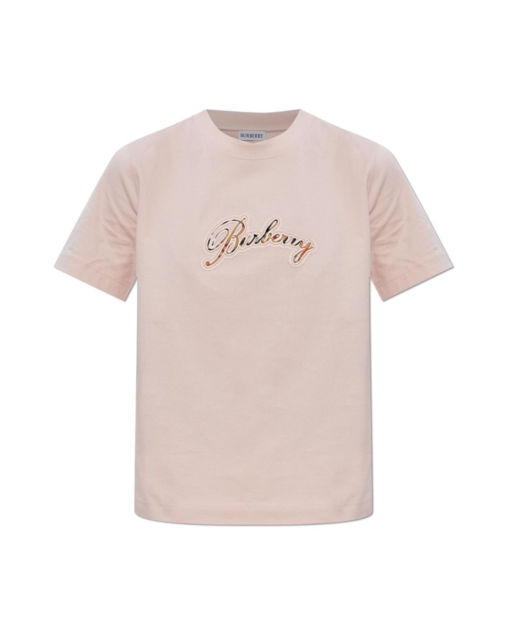 Burberry Pink T-Shirt With Logo