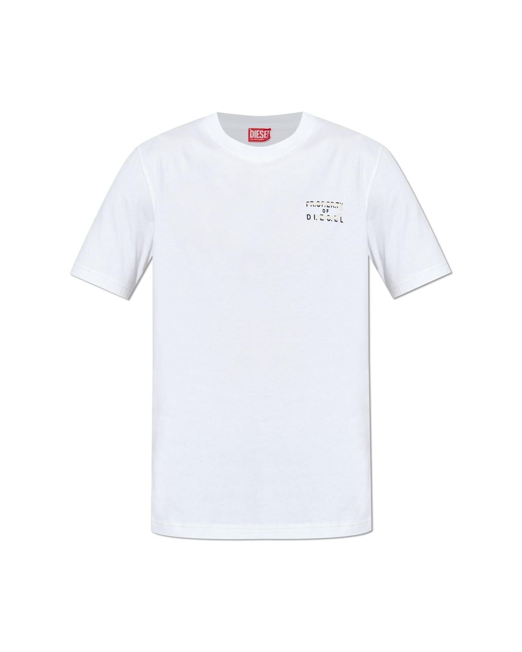 DIESEL White T-Shirt 'T-Adjust-V5' for men