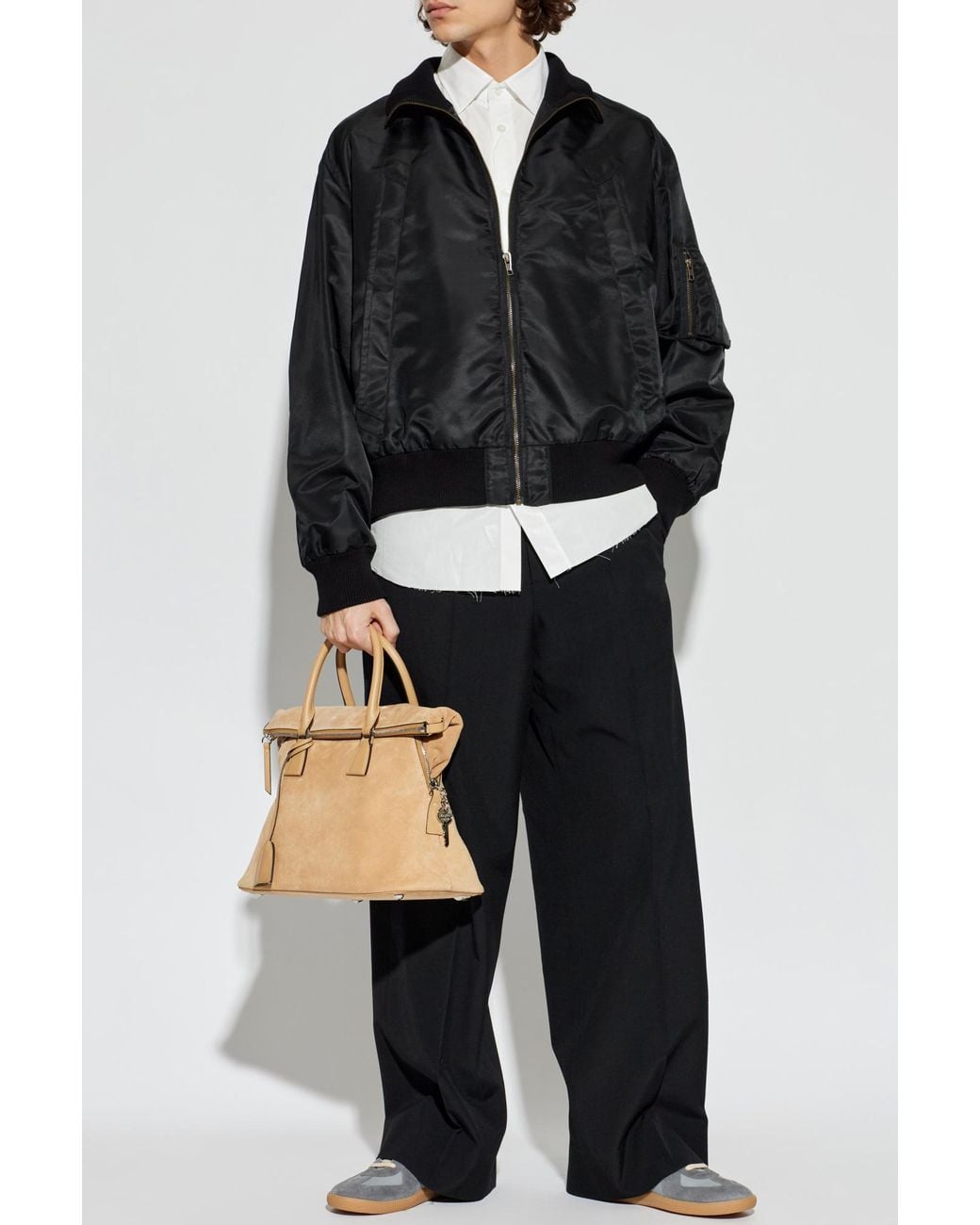 MM6 by Maison Margiela Black Bomber Jacket for men