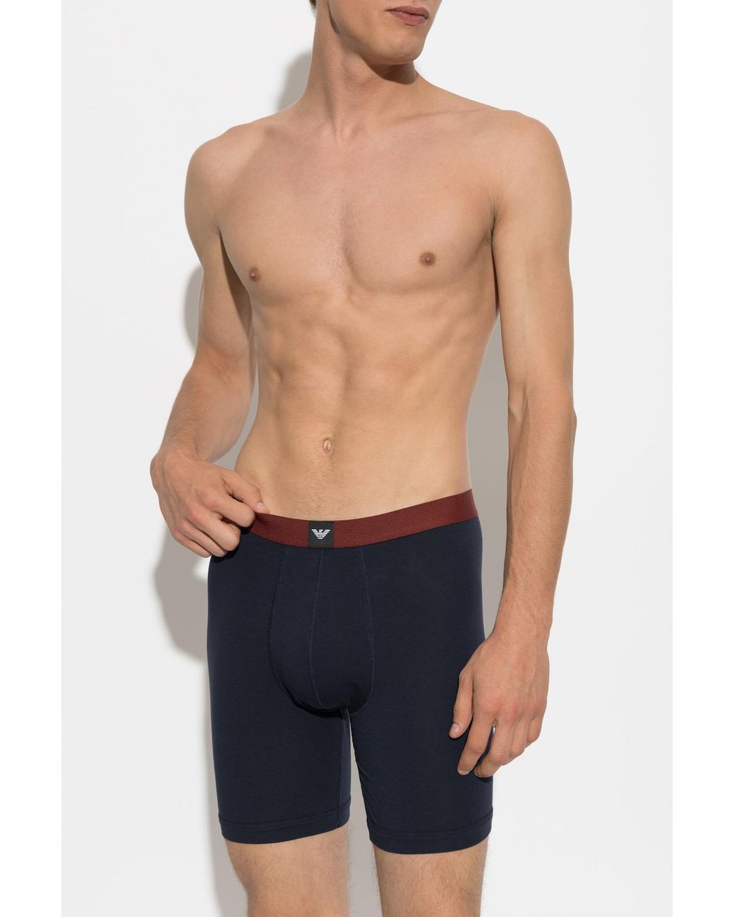 Emporio Armani White Three-Pack Of Cotton Boxers for men