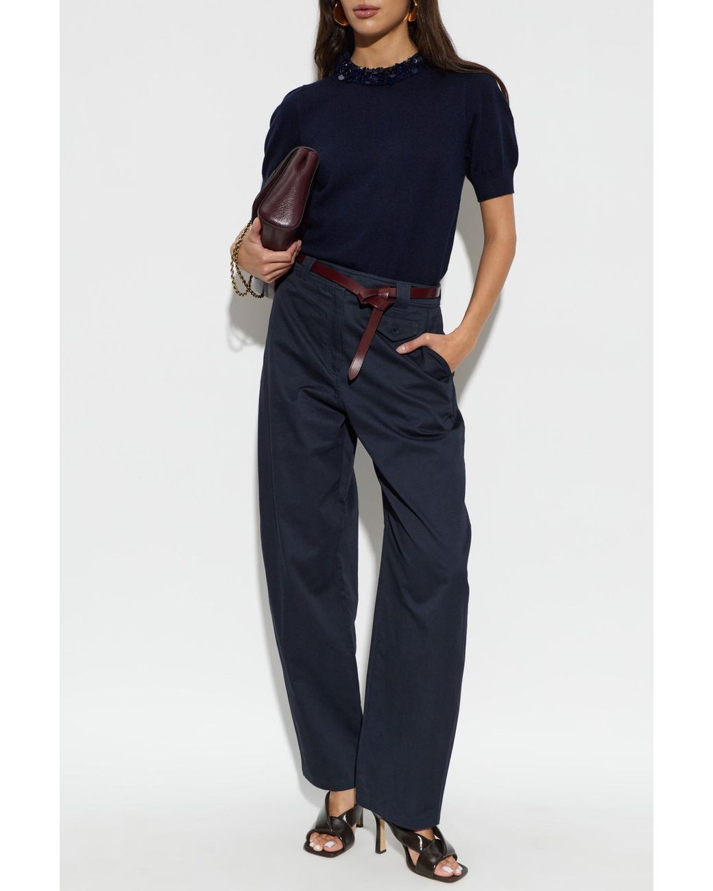 Ulla Johnson Blue Wool Top "Jude"