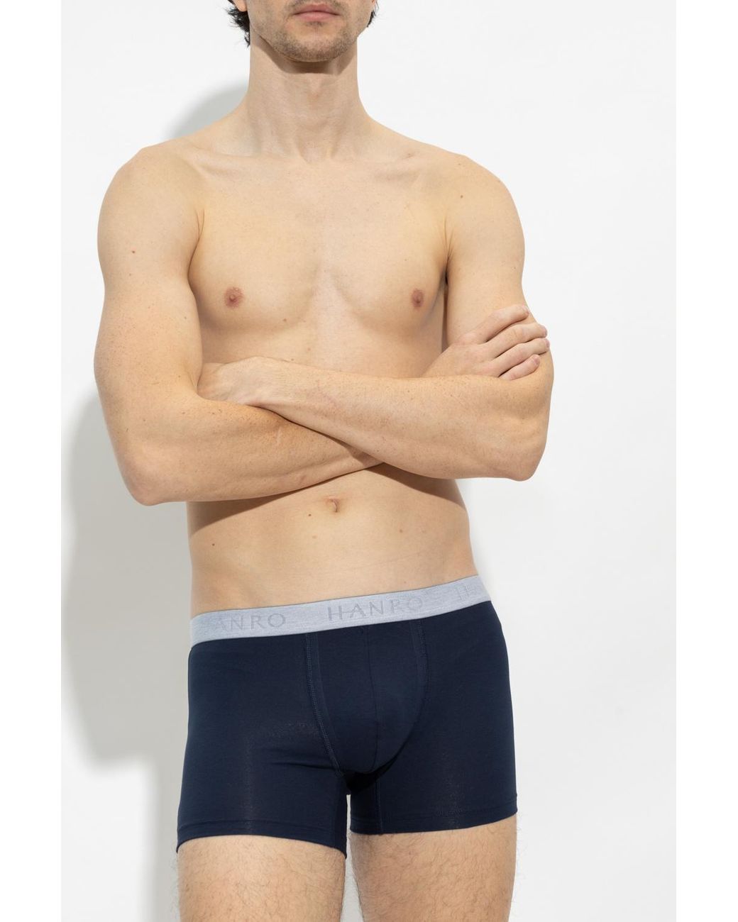 Hanro Blue Two-Pack Boxer Briefs for men