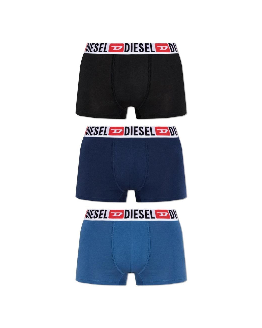 DIESEL Blue Three-Pack Of Boxer Briefs 'Umbx-Damienthreepack' for men
