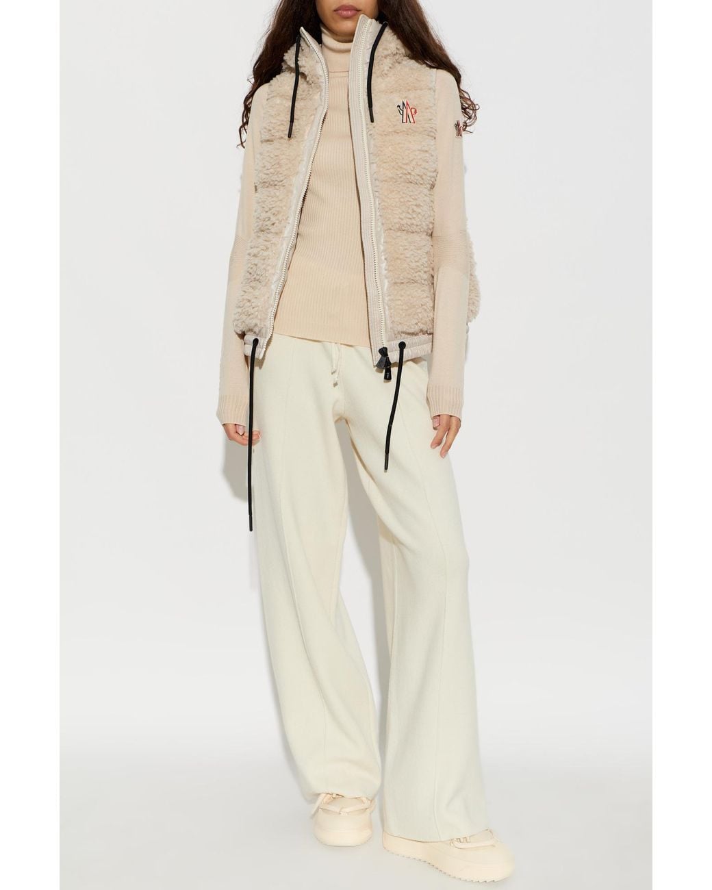 Moncler White Wide-Leg Pants