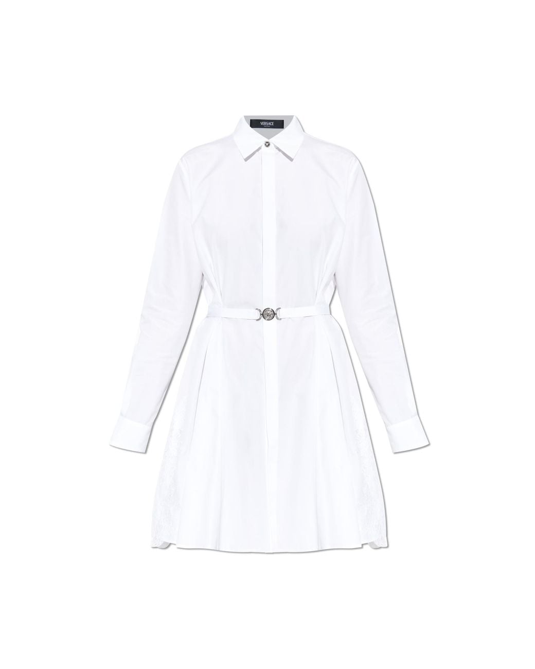 Versace White Shirt With Lace Inserts
