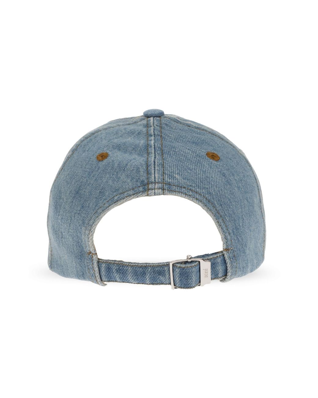 AMI Brown Denim Baseball Cap