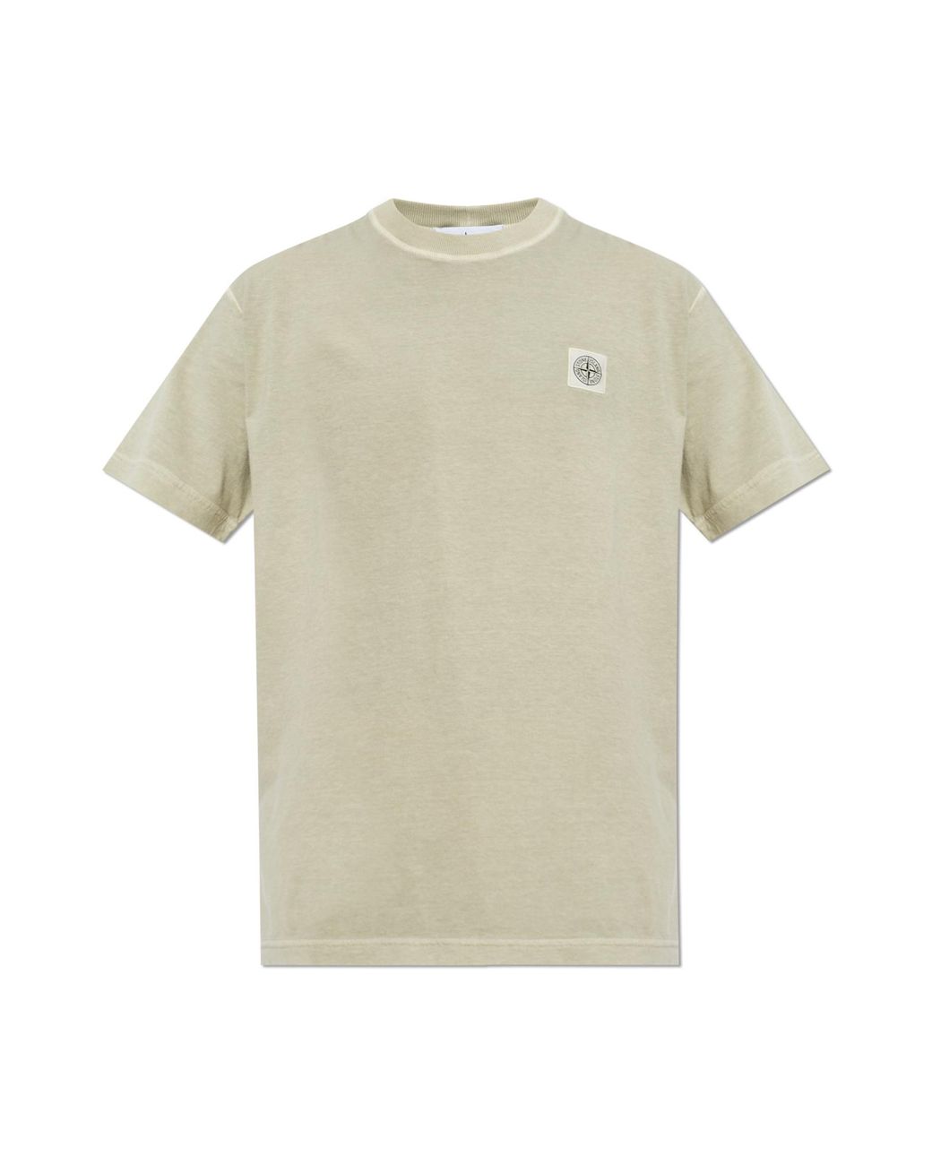 Stone Island White T-Shirt With Logo for men