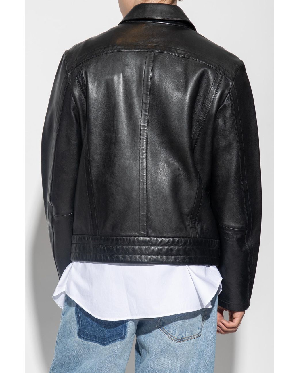 DIESEL 'l-hudson' Leather Jacket in Black for Men | Lyst UK