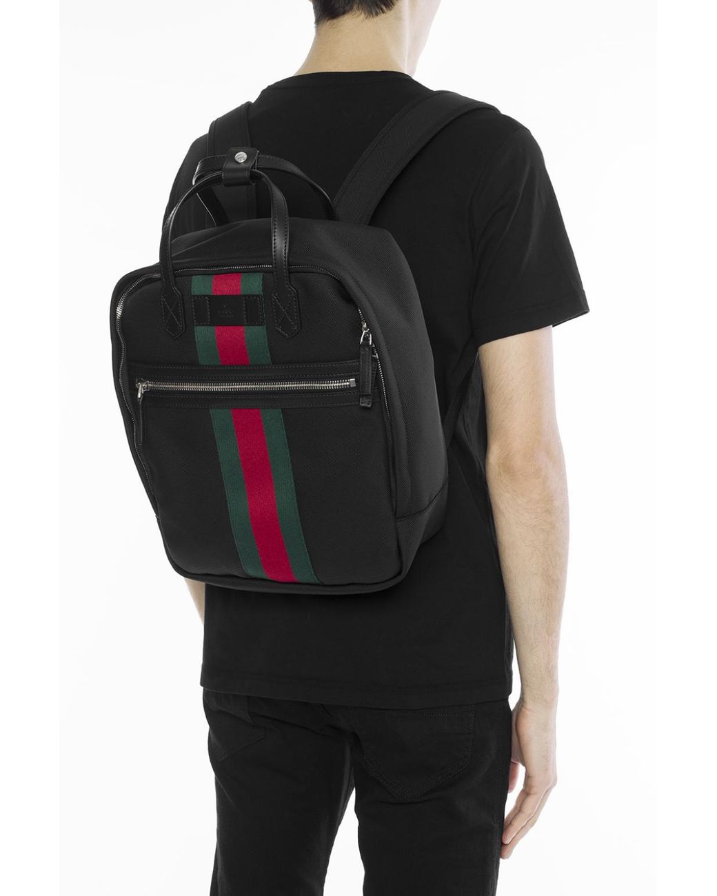 Gucci web Backpack in Black for Men Lyst