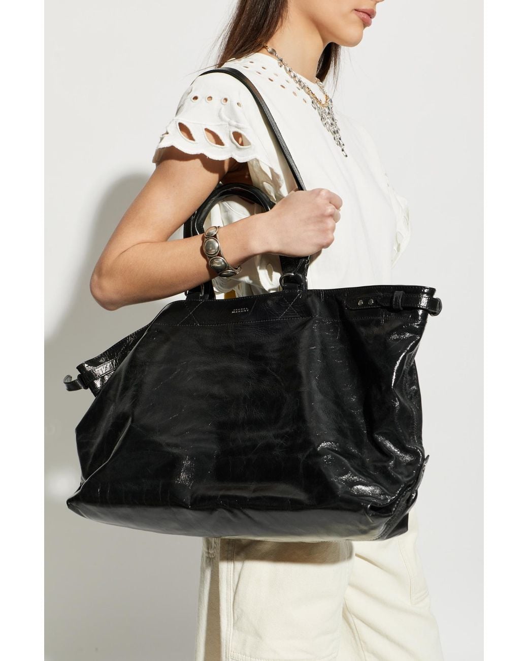 Isabel Marant Black 'Winna Tote' Shopper Bag