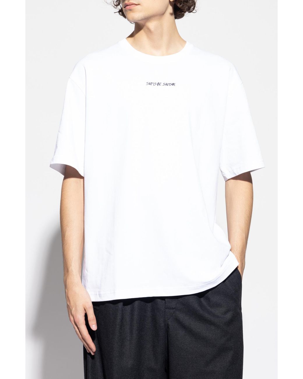 Samsøe & Samsøe White T-Shirt 'Sadinner' for men